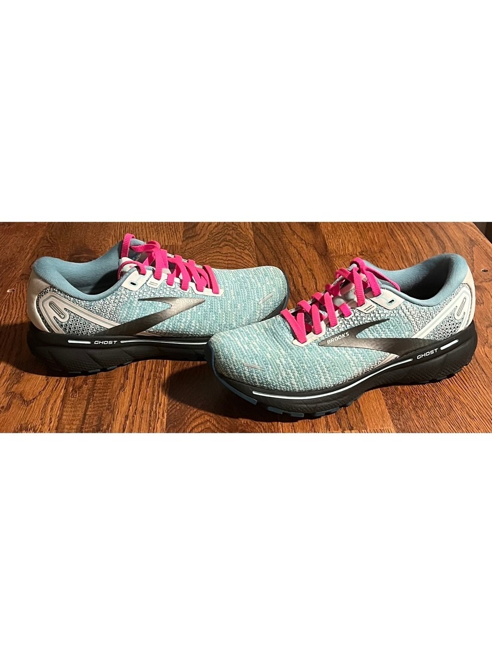 Brooks Ghost 14 Womens Running Shoes Teal Pink Size 7